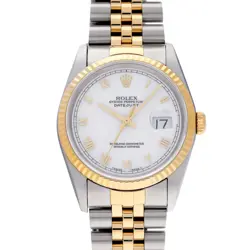 ROLEX DATEJUST 16233 X (MANUFACTURED AROUND 1991) WHITE/BLANC MENS WATCHES M...