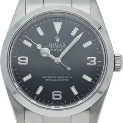 ROLEX EXPLORER 1 OVERHAULED 114270(D) STAINLESS STEEL MENSWATCH BLACK USED