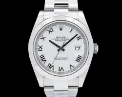 ROLEX 126300 DATEJUST 41 SS WHITE ROMAN DIAL