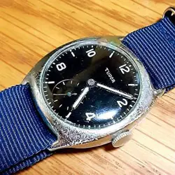 TUDOR ROLEX MILITARY SMOSECO SILVER VINTAGE ANTIQUE WATCH WORKING USED