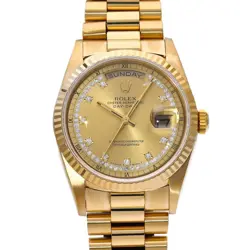ROLEX DAY-DATE 18238LB X(1991) DIAMOND MEN'S AUTOMATIC #GZ030
