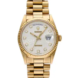 ROLEX DAY-DATE DIAMOND 18238G T(1996) MEN'S AUTOMATIC #GZ032