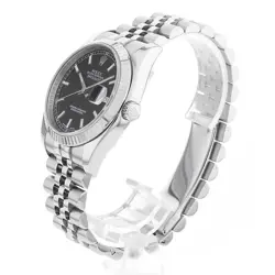 ROLEX DATEJUST 116234 BLACK BAR 5 ROW JUBILEE BRACE G 922952
