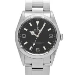 ROLEX EXPLORER BLACKOUT WHITE LETTER 14270 BLACK WATCH 674116