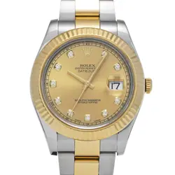ROLEX DATEJUSTII 116333G CHAMPAGNE/DIAMOND WATCH 669765