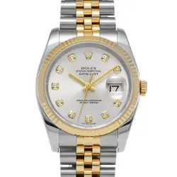 ROLEX DATEJUST 116233G GRAY/DIAMOND WATCH 674832