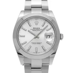 ROLEX DATEJUST 41 126300 SILVER WATCH 674134