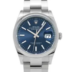 ROLEX DATEJUST 36 126200 BRIGHT BLUE WATCH 674843