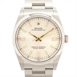 ROLEX OYSTER PERPETUAL 126000 SS SS AT SILVER-FACE 2 EXTRA LINKS