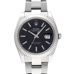 ROLEX DATEJUST 41 126334 BRIGHT BLACK WATCH 676298