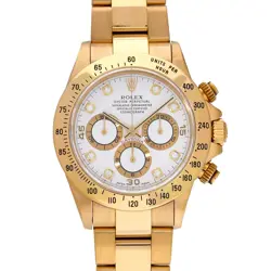 ROLEX COSMOGRAPH DAYTONA 16528G WHITE/DIAMOND WATCH 674177
