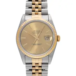 ROLEX DATEJUST 16233 CHAMPAGNE WATCH 672995
