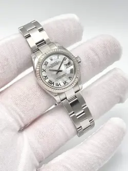 ROLEX DATEJUST 26MM 179174 FACTORY MOTHER OF PEARL DIAL WHITE GOLD FLUTED BEZEL