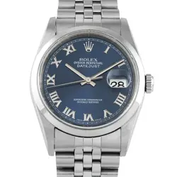 ROLEX DATEJUST 36 BLUE DIAL STEEL JUBILEE WATCH 116200-0069