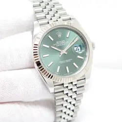 ROLEX 126334 DATEJUST 41 WITH MINT GREEN DIAL ON JUBILEE