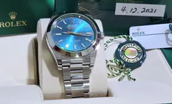 ROLEX 2021 MILGAUSS  116400GV Z BLUE UNWORN FULL SET