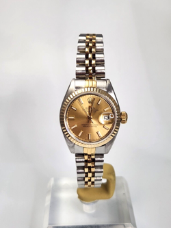 LADY'S ROLEX OYSTER PERPETUAL DATEJUST - BOX, BOOKLET , HANG TAG, SERVICED