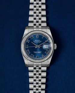 ROLEX DATEJUST 36 116200 36MM BLUE DIAL STEEL MEN'S WATCH