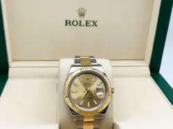 ROLEX DATEJUST II 116333 41MM CHAMPAGNE DIAL 18K YELLOW GOLD STAINLESS STEEL