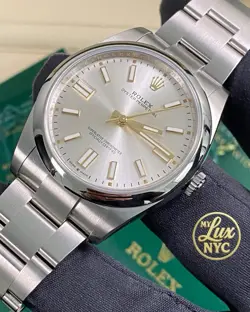 NEW 2025 ROLEX OYSTER PERPETUAL 41MM 124300 STAINLESS STEEL SILVER DIAL
