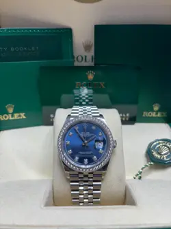 ROLEX DATEJUST 36 126284RBR BLUE DIAMOND, DIAMOND BEZEL JUBILEE 2024 FULL SET