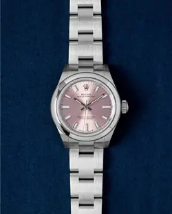 ROLEX OYSTER PERPETUAL 28 276200 28MM PINK DIAL STEEL MEN'S WATCH