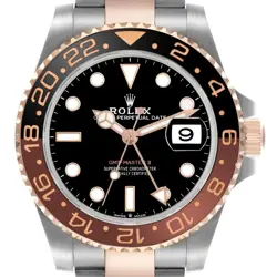 ROLEX GMT MASTER II ROOT BEER BEZEL STEEL ROSE GOLD MENS WATCH 126711
