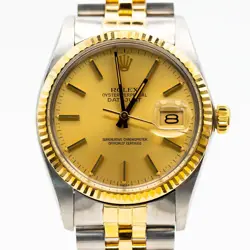 ROLEX DATEJUST 36 REF. 16013 AUTOMATIC 750/18K YELLOW GOLD STEEL 1 13/32IN