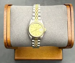 ROLEX LADY-DATEJUST 69173 CHAMPAGNE DIAL 26MM 18K YELLOW GOLD & STAINLESS WATCH