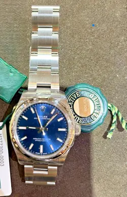 2025 ROLEX OYSTER PERPETUAL 31 AUTOMATIC CHRONOMETER BLUE DIAL WATCH