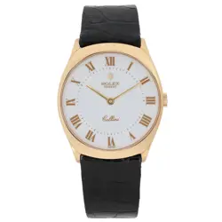 ROLEX CELLINI 31MM 18K YELLOW GOLD WHITE DIAL HAND-WIND MENS WATCH 4133