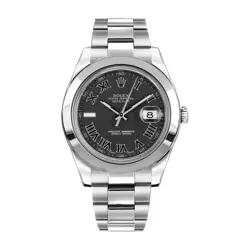 ROLEX DATEJUST 116300 BLACK ROMAN DIAL 41MM OYSTER 2016