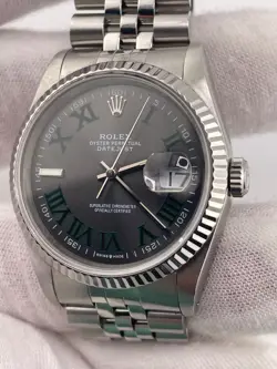 ROLEX 16220 DATEJUST 36MM WIMBLEDON @PAPERS