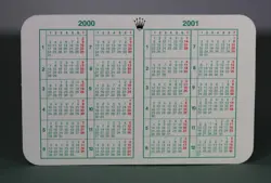 ROLEX - CALENDAR 2000 - 2001