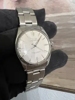 Rolex Oyster Perpetual Air King Stainless Steel Watch 34mm White Dial Ref6565