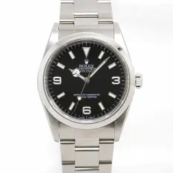ROLEX EXPLORER I 14270 SERIAL P AUTOMATIC BLACK DIAL MENS WATCH 90277854