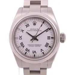 ROLEX OYSTER PERPETUAL 26MM QUARTZ WATCH 176200 STAINLESS STEEL WHITE