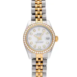ROLEX DATEJUST LADY 26 179383G WHITE/DIAMOND WATCH 669310