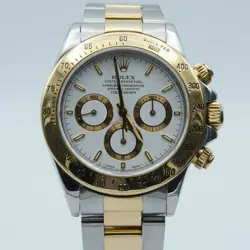 ROLEX DAYTONA MEN'S WATCH 40MM 16523 STEEL/GOLD TOP CONDITION VINTAGE RARE