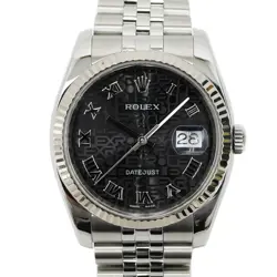 ROLEX DATEJUST 36 116234 CARVED COMPUTER SS/WG AUTOMATIC MEN'S #U250