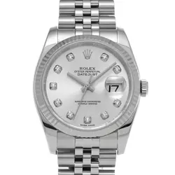 ROLEX DATEJUST 116234G SILVER/DIAMOND WATCH 667817