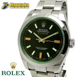 ROLEX MILGAUSS 116400GV V-NUMBER OYSTER PERPETUAL MEN'S WATCH FROM JAPAN G0613
