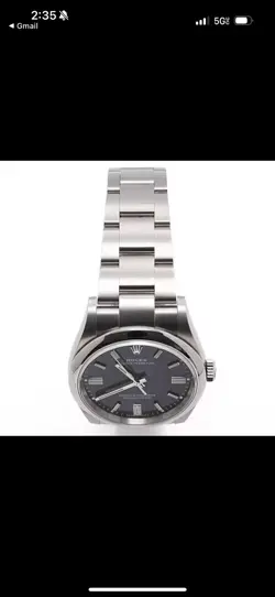 ROLEX OYSTER PERPETUAL BLUE DIAL STEEL MENS WATCH 126000 BOX CARD