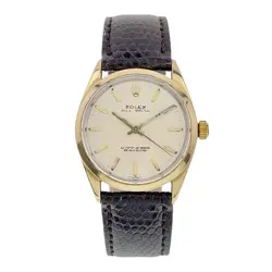 ROLEX OYSTER PERPETUAL STAINLESS STEEL CHAMPAGNE DIAL 34MM AUTOMATIC MENS 1024