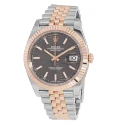 ROLEX DATEJUST 41 SLATE FLUTED MOTIF DIAL AUTOMATIC MEN'S STEEL AND 18KT EVEROSE