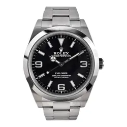ROLEX EXPLORER 39MM STAINLESS STEEL WATCH 214270 MK2 LUME DIAL - BOX/PAPERS