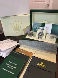 ROLEX DATEJUST MIDSIZE 178274 31MM BLACK DIAL STAINLESS STEEL JUBILEE BOX PAPER