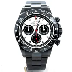 ROLEX DAYTONA AUTOMATIC 40MM CUSTOM BLACK PVD STAINLESS STEEL MEN'S WATCH 16520