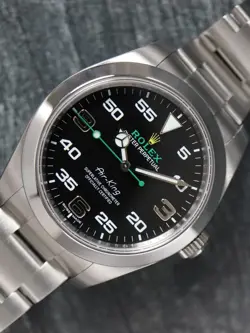 40790: ROLEX AIR-KING, REF. 116900, BOX AND 2019 CARD + 2025 SERVICE CARD