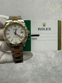 ROLEX DATEJUST 41 126333 WITH CARD 18K YELLOW GOLD TWTONE 41MM OYSTER BRACELET